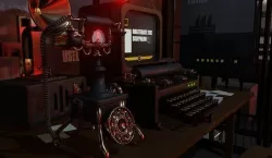 Factory Lab and Office Steampunk style Low-poly 3D model