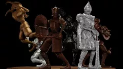 Fantasy Chess Character Pack with Weapons Low-poly 3D model