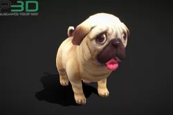 Fantasy RPG Puppy Low-poly 3D model