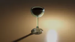 Filled Wine Glass 3D model