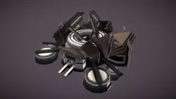 Gas Centrifuge Low-poly 3D model