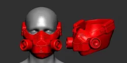 Gas mask helmet 3d model scifi sculpt 3D model