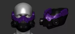 Gas mask helmet 3d model scifi sculpt 3D model