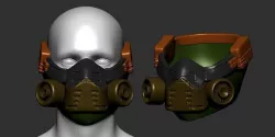 Gas mask helmet 3d model scifi sculpt 3D model