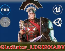 Gladiator Legionary Low-poly 3D model