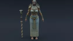 God Bastet Low-poly 3D model