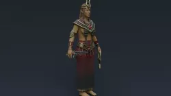 God Isis Low-poly 3D model