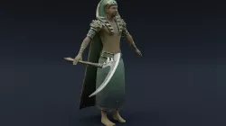 God Osiris Low-poly 3D model