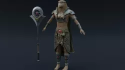 God Ra Low-poly 3D model