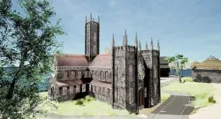 Gothic Cathedral Low-poly 3D model