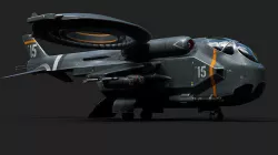 Helicopter Jet Airplane Spaceship Si-Fi Vehicle Space Fighter Low-poly 3D model
