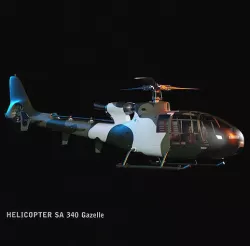 Helicopter SA340 Gazelle 3D model