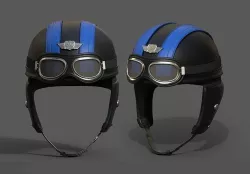 Helmet scifi military pilot fantasy armor  Low-poly 3D model