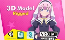 Hina kamisama ni natta hi VRChat 3D model