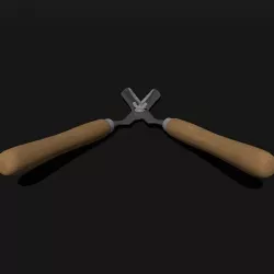Household Hedge Scissors Low-poly 3D model