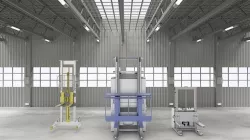 Industrial forklift assembly 3D model