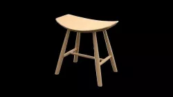 Johansson J63 Stool WoodVaneer Low-poly 3D model