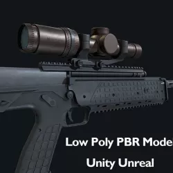 Keltec RDB Rifle - LowPoly PBR Model Low-poly 3D model