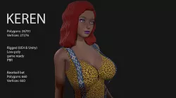 Keren Style V GIRL Low-poly 3D model