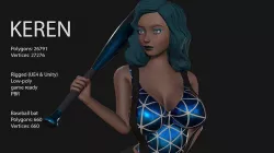 Keren Style VI Sci Fy GIRL Low-poly 3D model