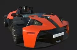 ktm low poly car Low-poly 3D model