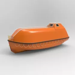 Liferaft Boat Low-poly 3D model