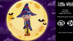Little witch V Low-poly 3D model