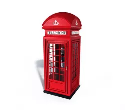 London phone booth 3D model
