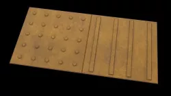 Low Poly Japanese braille block Low-poly 3D model