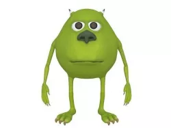 Low-Poly MEME Mike Wazowski and Sully Monsters Inc RIGGED 3D Low-poly 3D model
