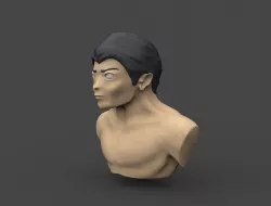 Male head basic sculpt 3D model