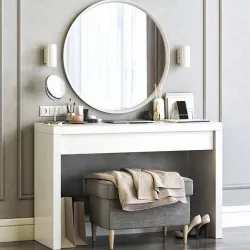 MALM Dressing Table with LANGESUND Mirror  3D model