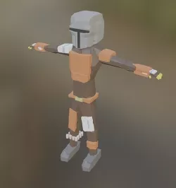 Mandalorian LOW POLY 3D model