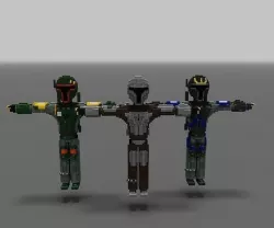 Mandalorian VOXEL Collection STAR WARS Low-poly 3D model