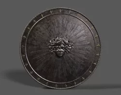 Medieval Round Shield Armor - Low Poly PBR Low-poly 3D model