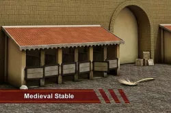 Medieval Stable Low-poly 3D model