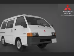 MITSUBISHI L300  HQ   Low-poly 3D model