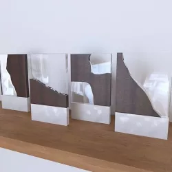Modern Toten Wood Glass statue by Joao Moizes 3D model