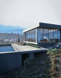 Mountain Sight House 3D-Scene 3D model