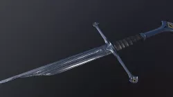 Narsil - The sword that defeated Sauron  Low-poly 3D model