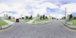 Neighborhood - Street - Cartoon Low-poly 3D model
