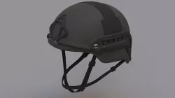 Ops Core Sentry mid cut military helmet black 3D model
