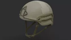 Ops Core Sentry mid cut military helmet foliage green 3D model