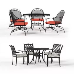 Outdoor dinning set hi poly 3ds max v-ray 2 models 3D model