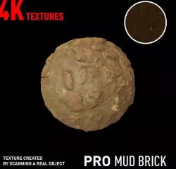 PBR Mud Brick 4K Professional Textures Texture