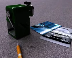 Pencil Sharpener Low-poly 3D model