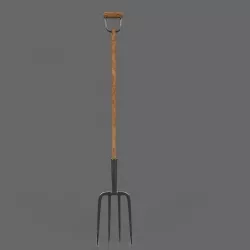 Pitchfork Farming Tools Low-poly 3D model