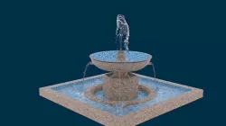 Realistic Water Fountain Loop Animation 8 3D model