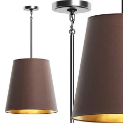RESTORATION HARDWARE CICERO BARREL PENDANT Grey Linen 3D model