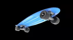 Retro Skateboard Low-poly 3D model